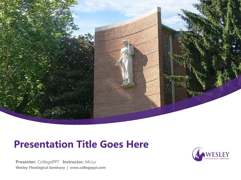 Wesley Theological Seminary Course/Courseware Creation PPT Template4:3 ratio PPT effect preview image5