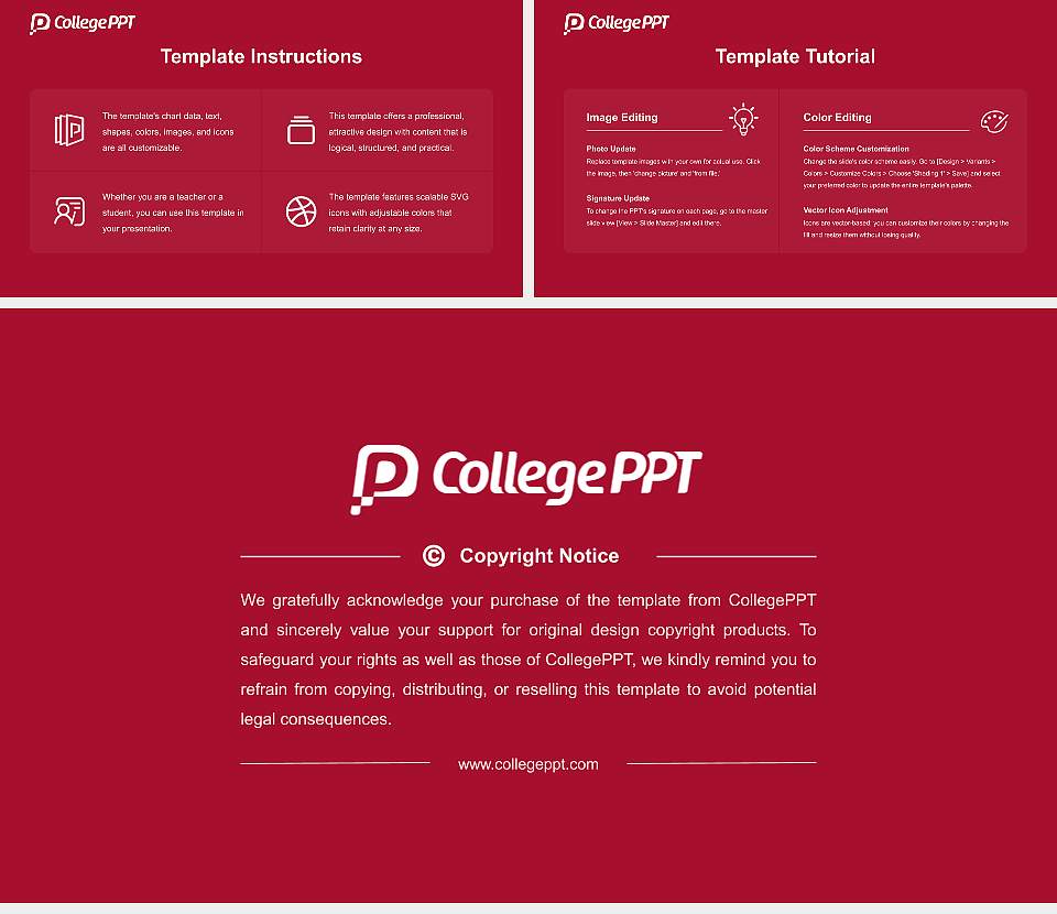 Washington State University Course/Courseware Creation PPT Template16:9 ratio PPT effect preview image5