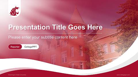 Washington State University Lecture Sharing and Networking Event PPT Template