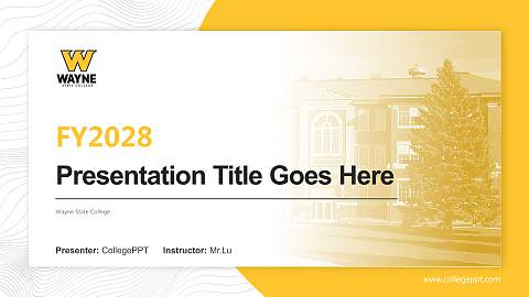 Wayne State College Academic Presentation/Research Findings Report PPT Template