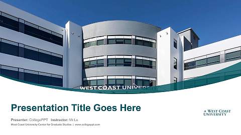 West Coast University-Center for Graduate Studies Course/Courseware Creation PPT Template
