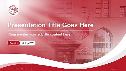 Weill Medical College of Cornell University Lecture Sharing and Networking Event PPT Template