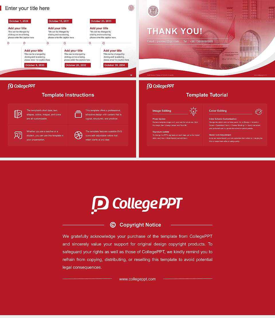 Weill Medical College of Cornell University Lecture Sharing and Networking Event PPT Template16:9 ratio PPT effect preview image4