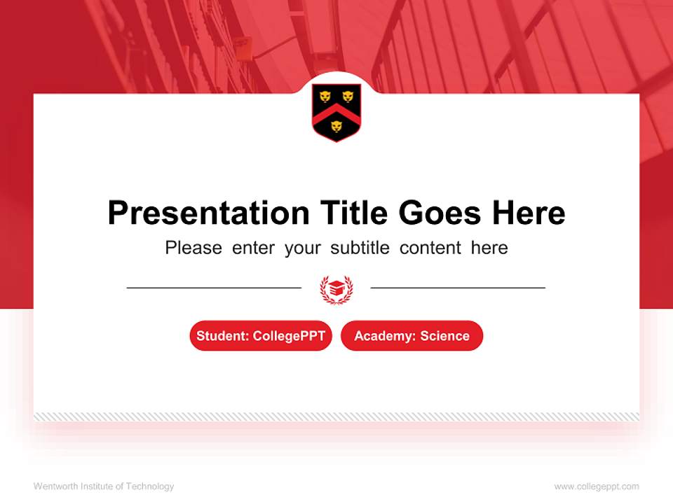 Wentworth Institute of Technology National Scholarship Defense PPT Template4:3 ratio PPT effect preview image4