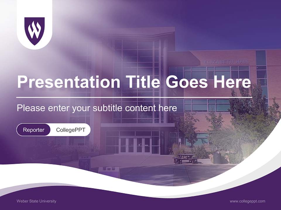 Weber State University Lecture Sharing and Networking Event PPT Template4:3 ratio PPT effect preview image4