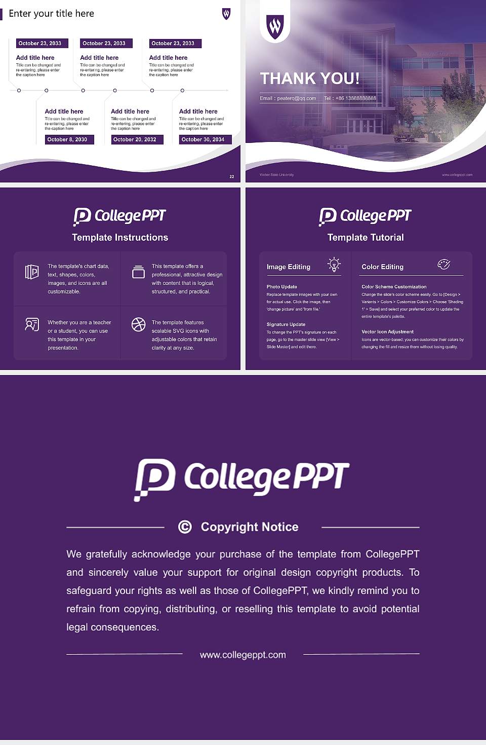 Weber State University Lecture Sharing and Networking Event PPT Template4:3 ratio PPT effect preview image4
