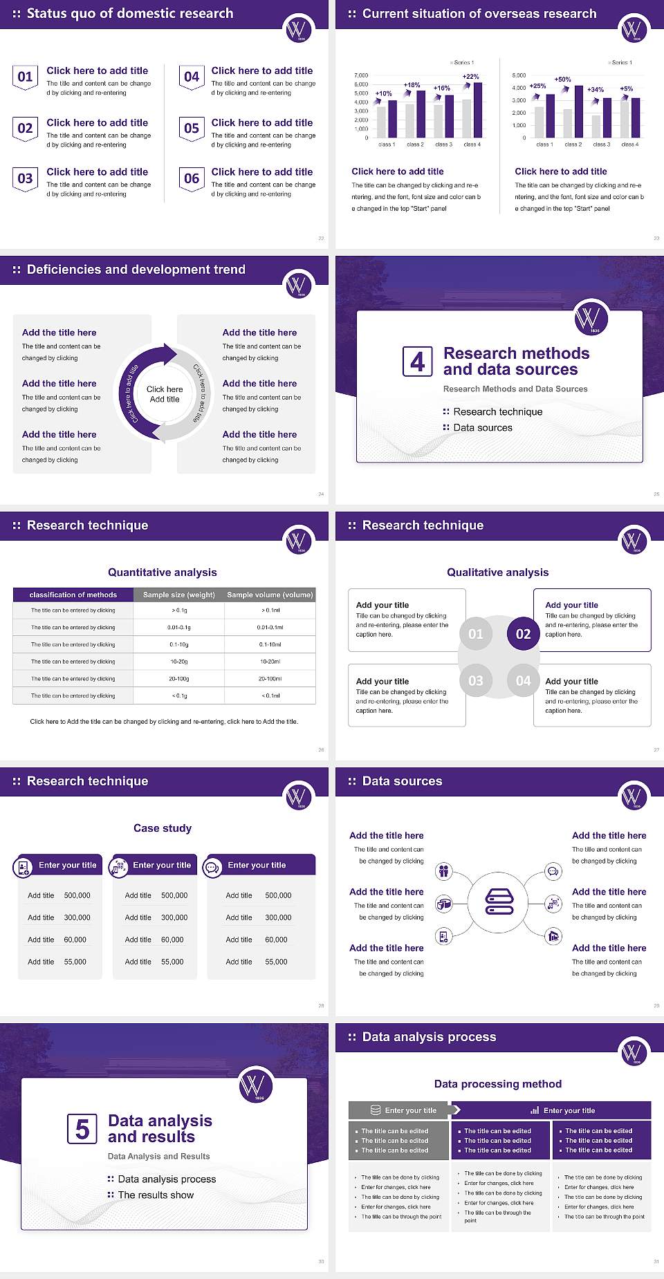 Wesleyan College Graduation Thesis Defense PPT Template4:3 ratio PPT effect preview image4