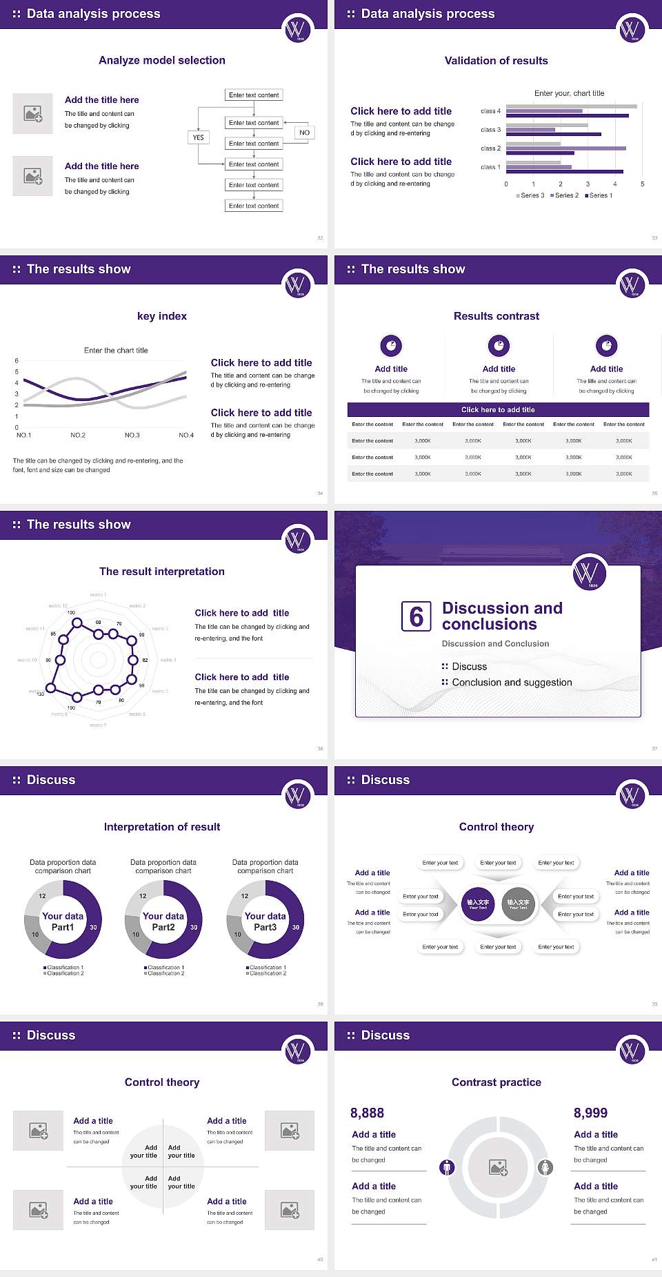 Wesleyan College Graduation Thesis Defense PPT Template4:3 ratio PPT effect preview image5