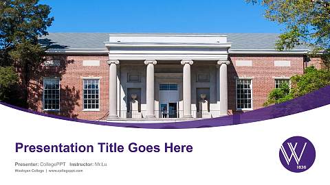 Wesleyan College Course/Courseware Creation PPT Template