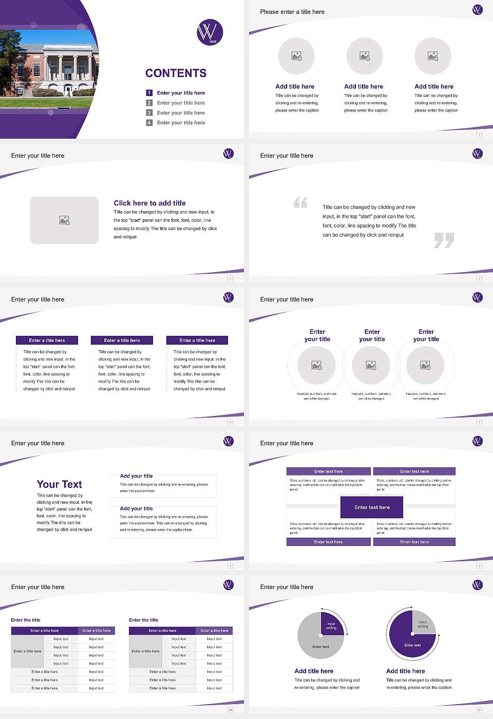 Wesleyan College Course/Courseware Creation PPT Template16:9 ratio PPT effect preview image2