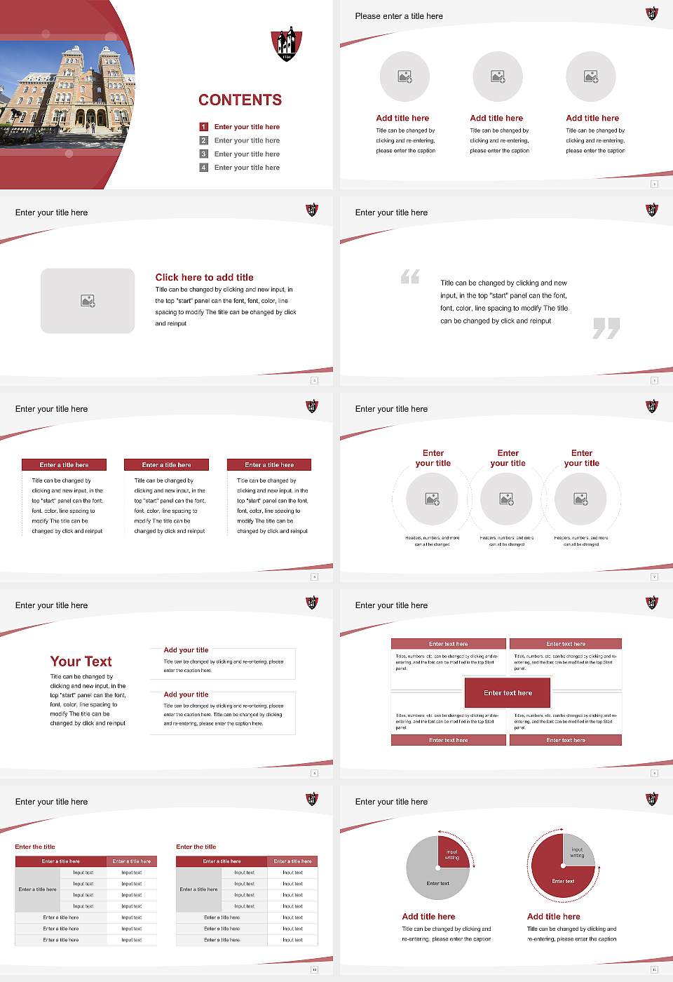 Washington & Jefferson College Course/Courseware Creation PPT Template16:9 ratio PPT effect preview image2