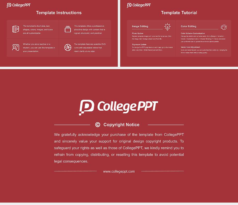 Washington & Jefferson College Course/Courseware Creation PPT Template16:9 ratio PPT effect preview image5