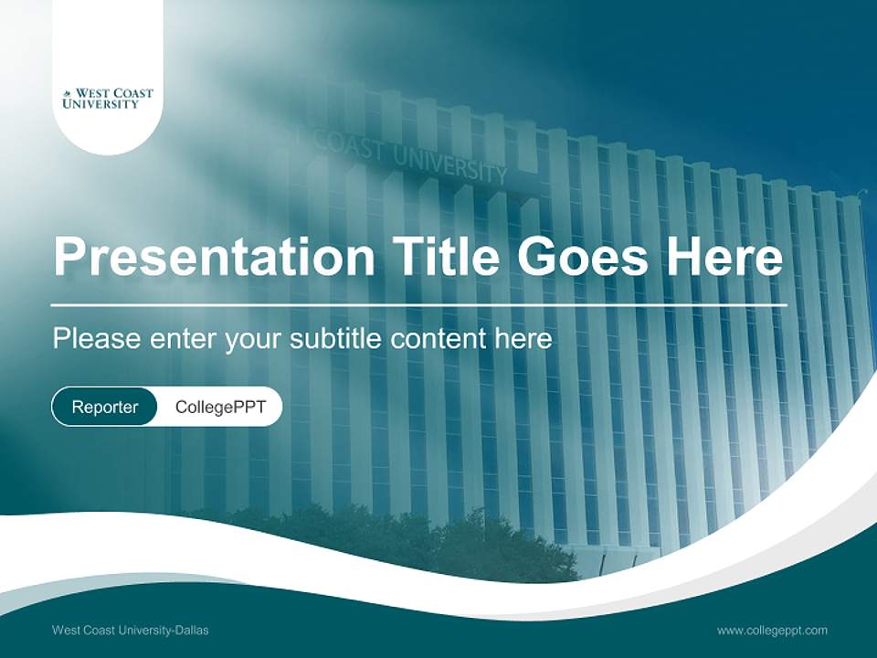 West Coast University-Dallas Lecture Sharing and Networking Event PPT Template4:3 ratio PPT effect preview image4