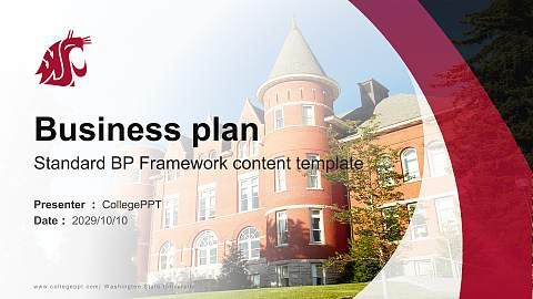 Washington State University Competition/Entrepreneurship Contest PPT Template