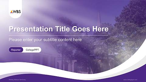 Wesley Biblical Seminary Lecture Sharing and Networking Event PPT Template