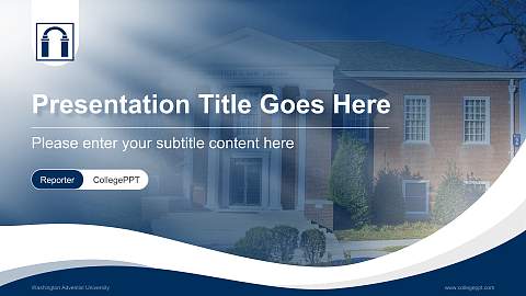 Washington Adventist University Lecture Sharing and Networking Event PPT Template
