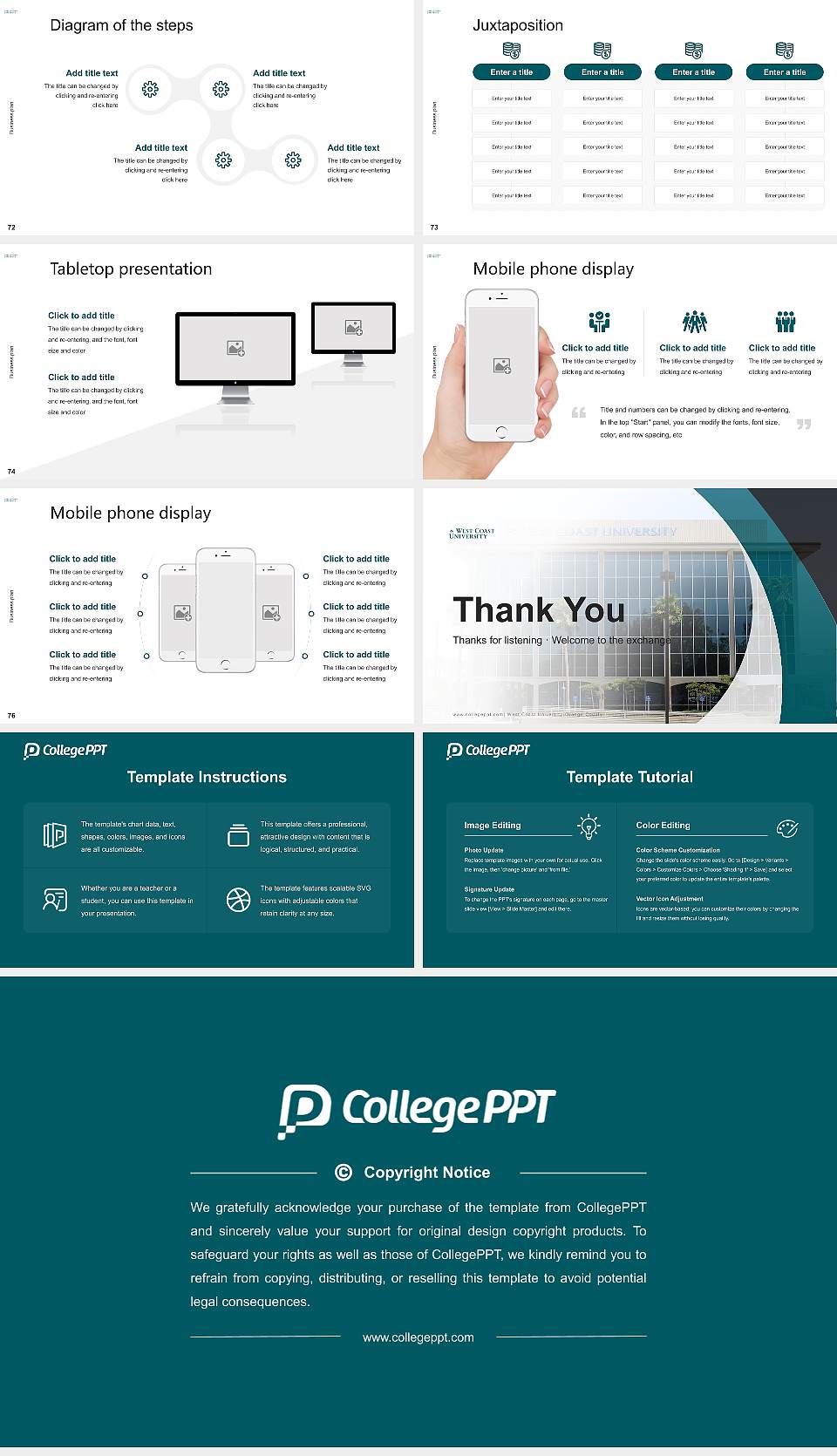 West Coast University-Orange County Competition/Entrepreneurship Contest PPT Template16:9 ratio PPT effect preview image9