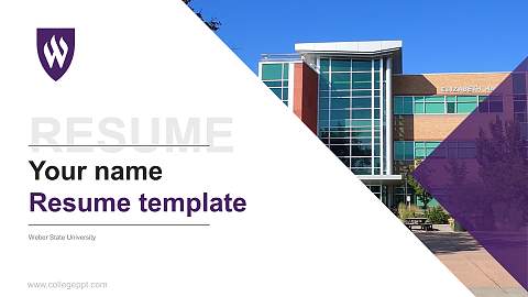 Weber State University Resume PPT Template