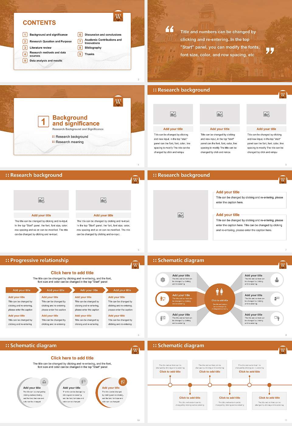 Waynesburg University Graduation Thesis Defense PPT Template16:9 ratio PPT effect preview image2