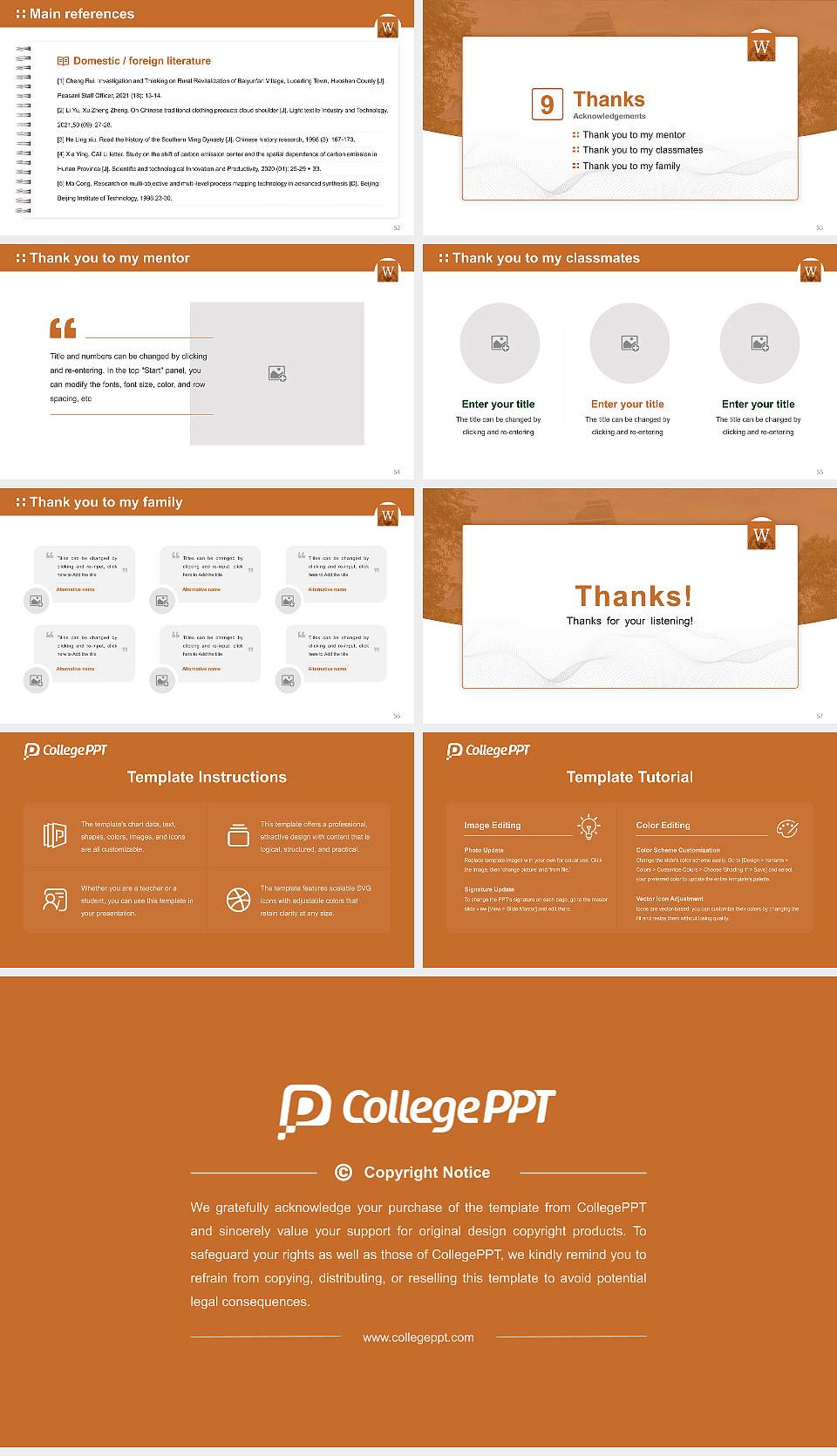 Waynesburg University Graduation Thesis Defense PPT Template16:9 ratio PPT effect preview image7