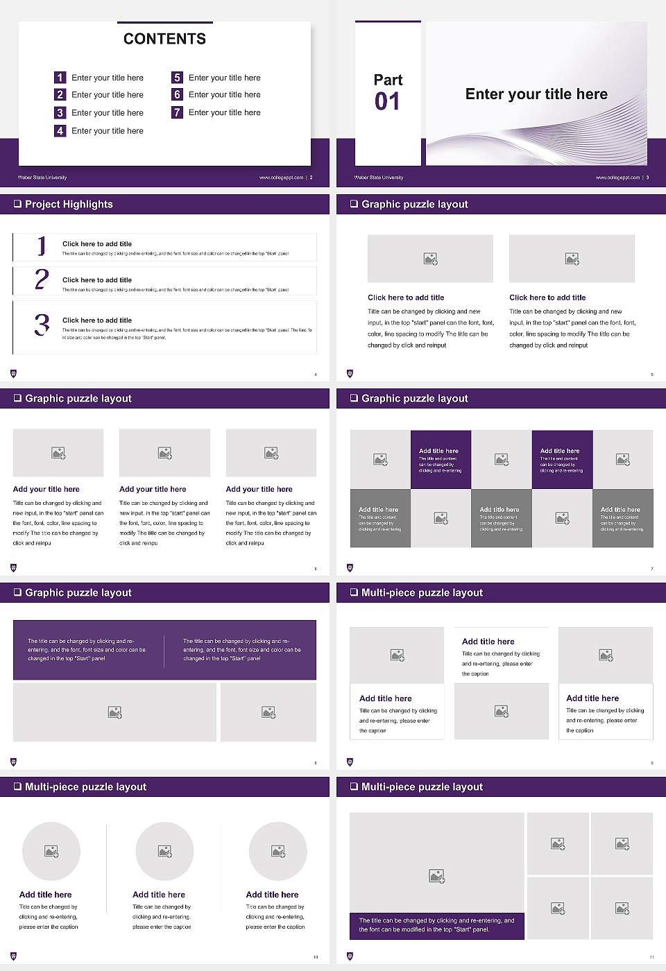 Weber State University General Purpose PPT Template16:9 ratio PPT effect preview image2
