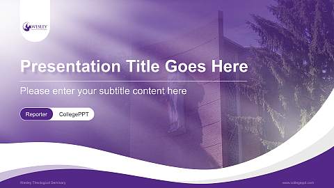 Wesley Theological Seminary Lecture Sharing and Networking Event PPT Template