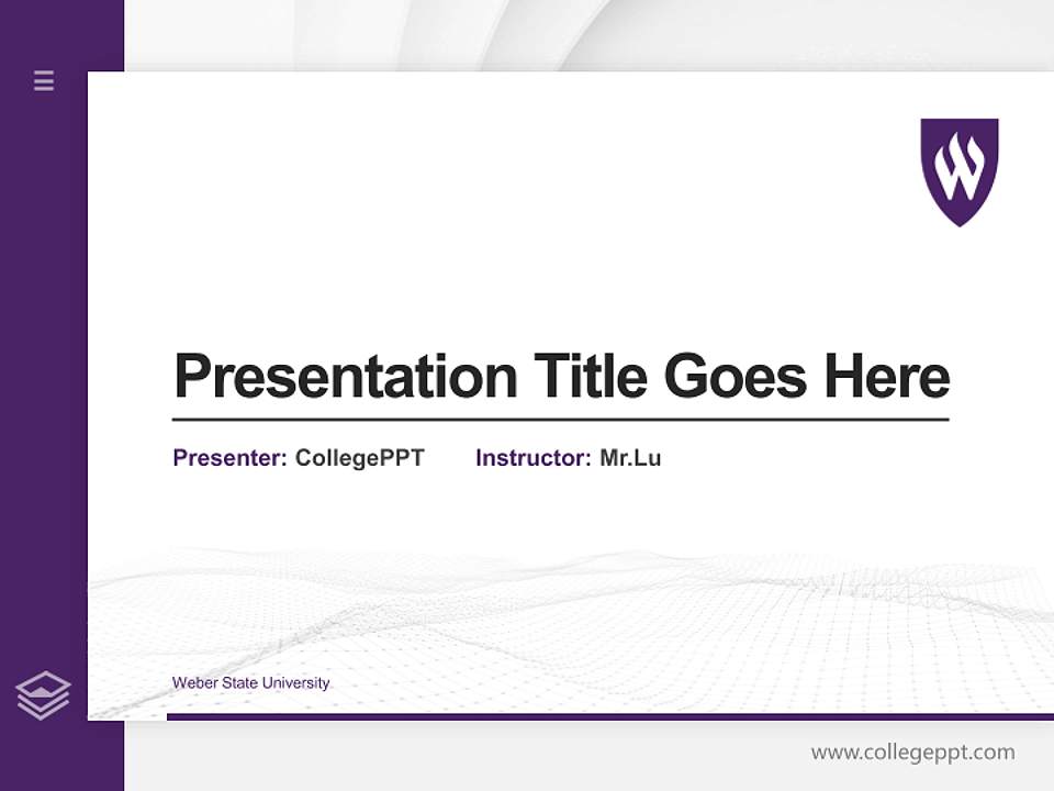 Weber State University Thesis Proposal/Graduation Defense PPT Template4:3 ratio PPT effect preview image5