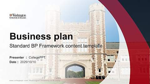 Washington University in St Louis Competition/Entrepreneurship Contest PPT Template