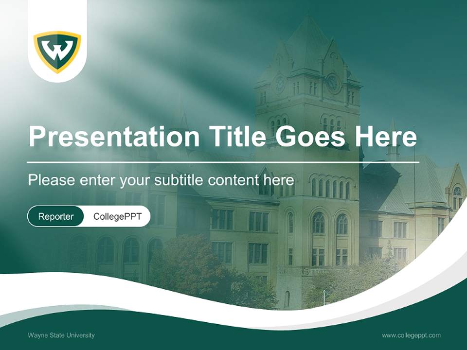 Wayne State University Lecture Sharing and Networking Event PPT Template4:3 ratio PPT effect preview image4