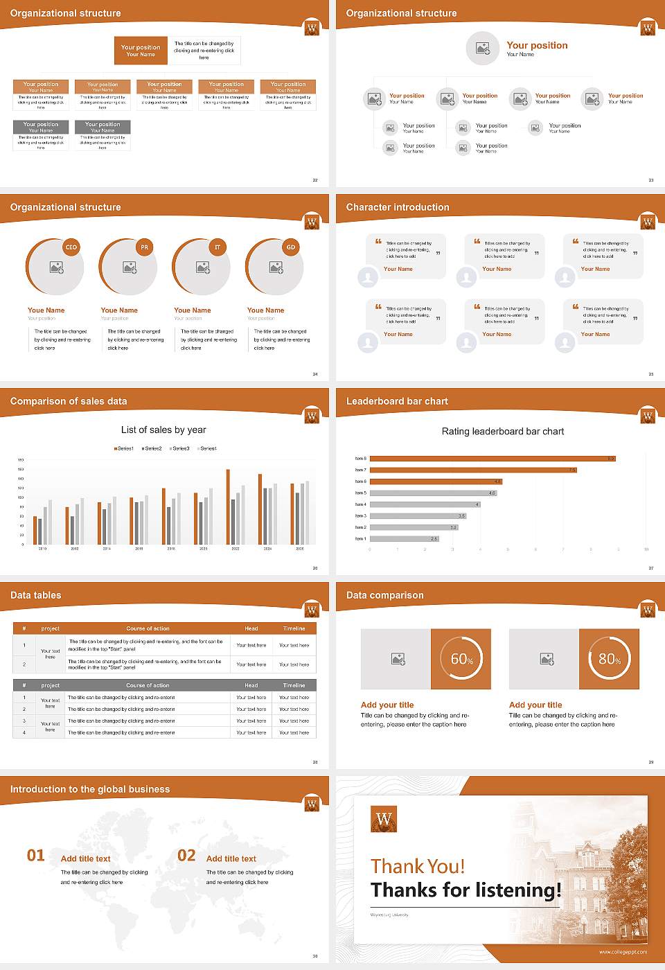 Waynesburg University Academic Presentation/Research Findings Report PPT Template16:9 ratio PPT effect preview image4