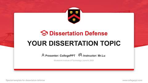 Wentworth Institute of Technology Graduation Thesis Defense PPT Template