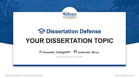 Webster University Graduation Thesis Defense PPT Template