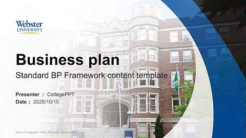 Webster University Competition/Entrepreneurship Contest PPT Template