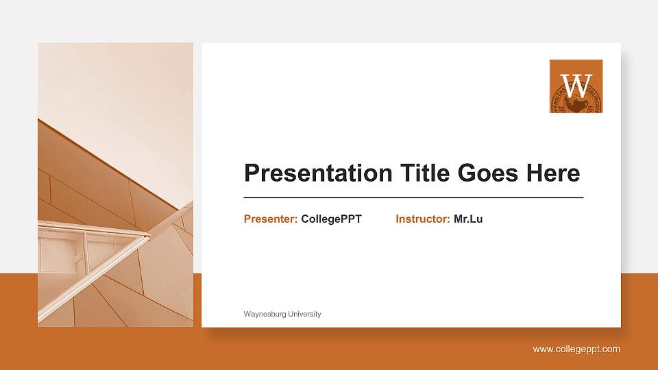 Waynesburg University General Purpose PPT Template16:9 ratio PPT effect preview image