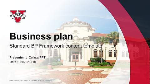 Valdosta State University Competition/Entrepreneurship Contest PPT Template