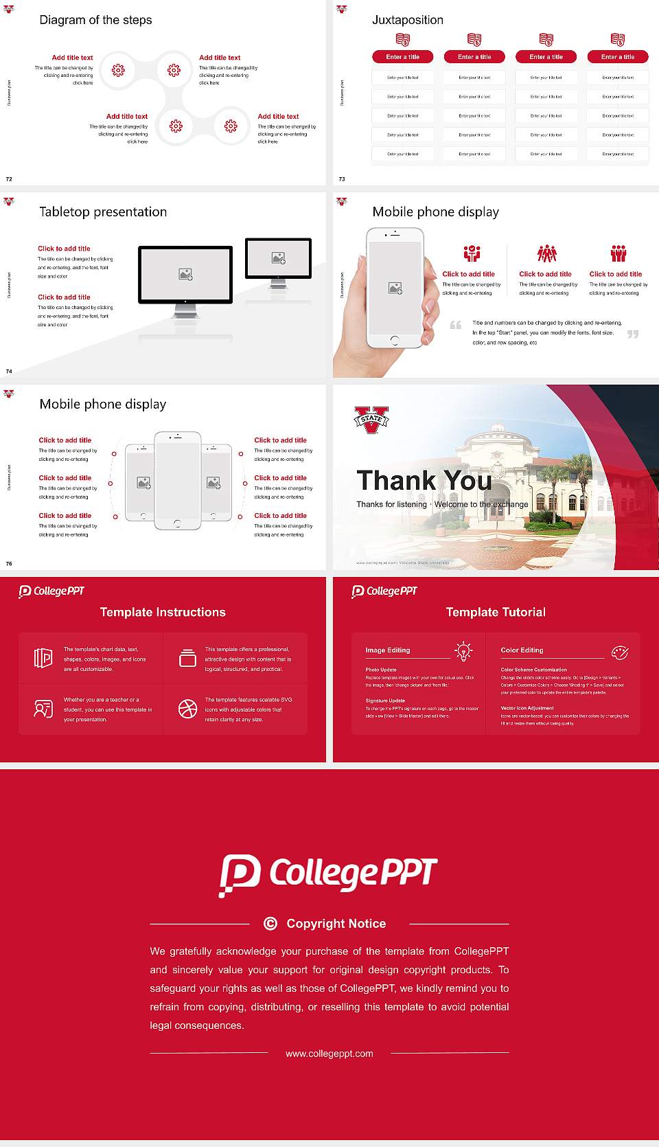 Valdosta State University Competition/Entrepreneurship Contest PPT Template16:9 ratio PPT effect preview image9