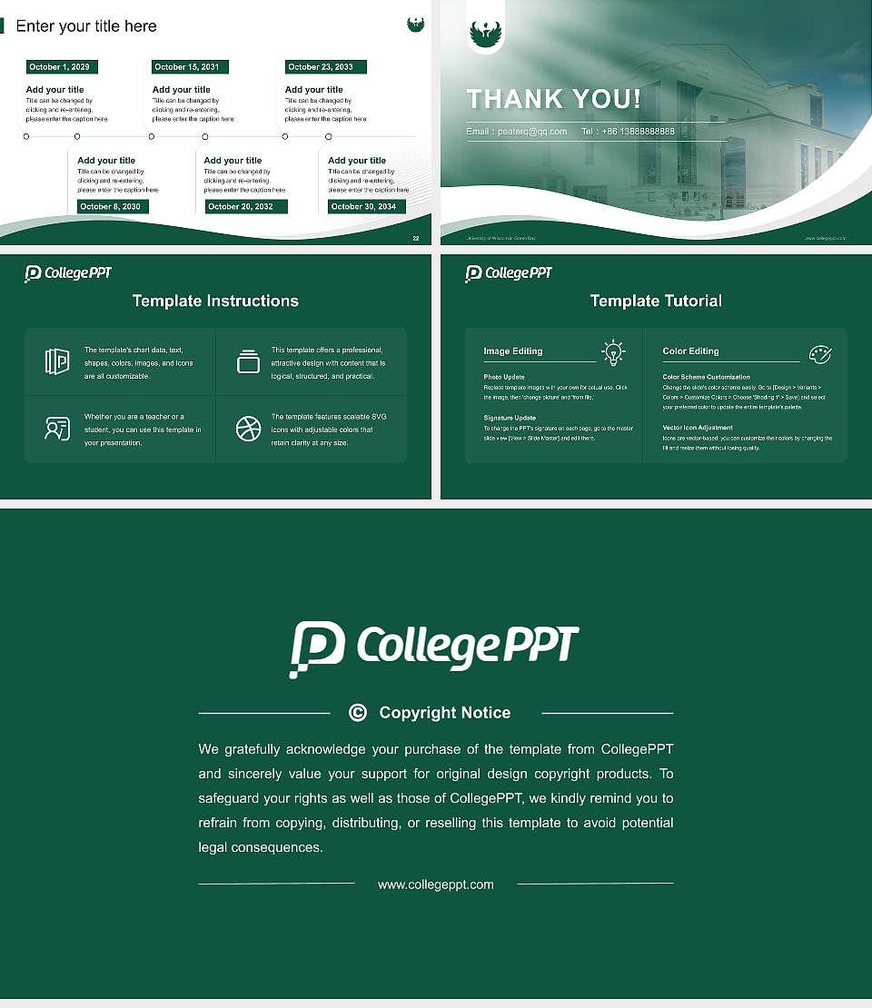 University of Wisconsin-Green Bay Lecture Sharing and Networking Event PPT Template16:9 ratio PPT effect preview image4
