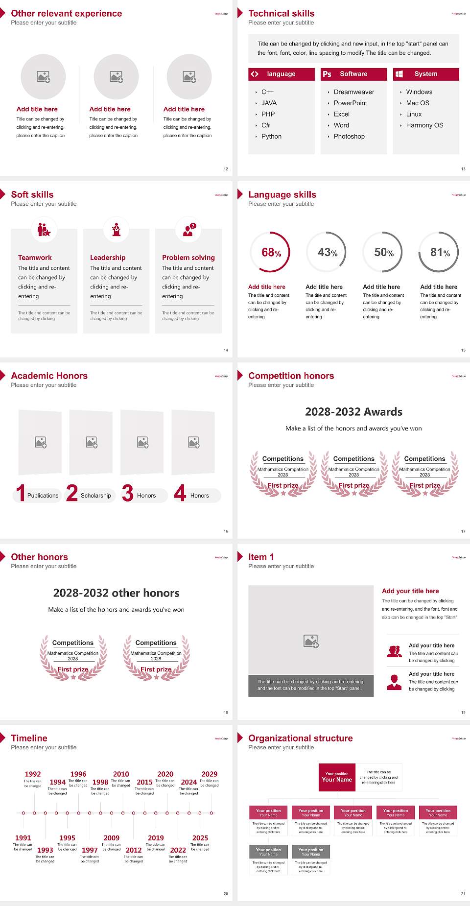 Vaughn College of Aeronautics and Technology Resume PPT Template4:3 ratio PPT effect preview image3