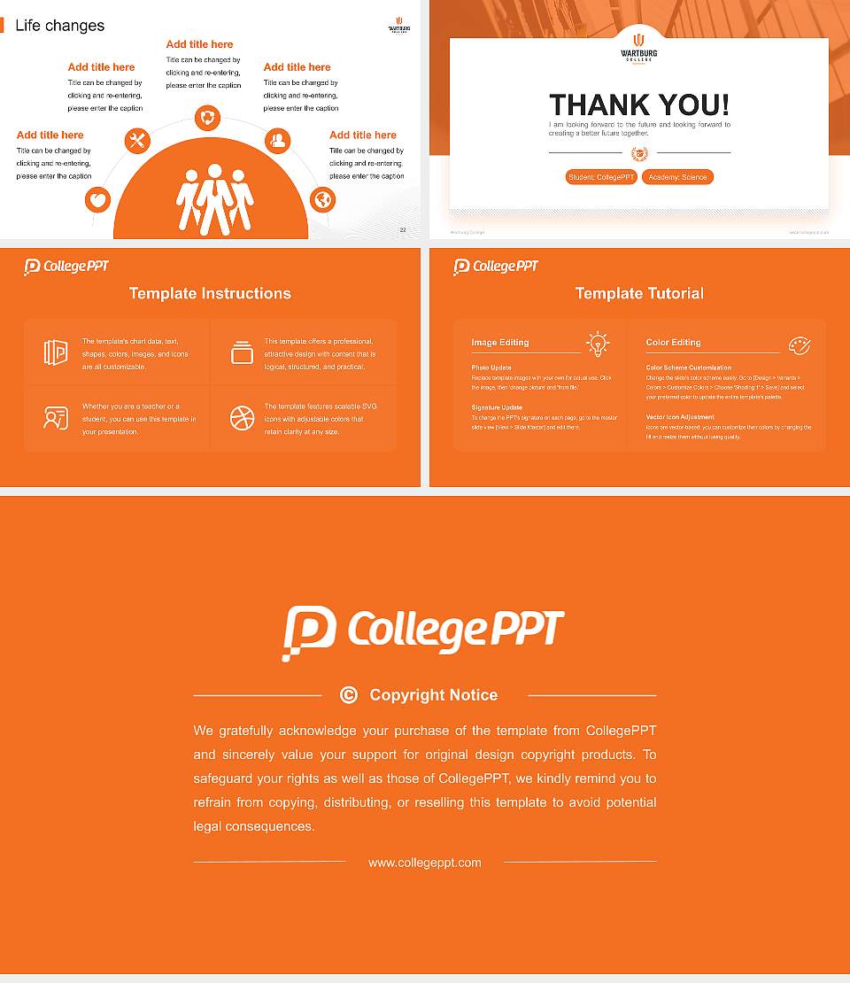 Wartburg College National Scholarship Defense PPT Template16:9 ratio PPT effect preview image4