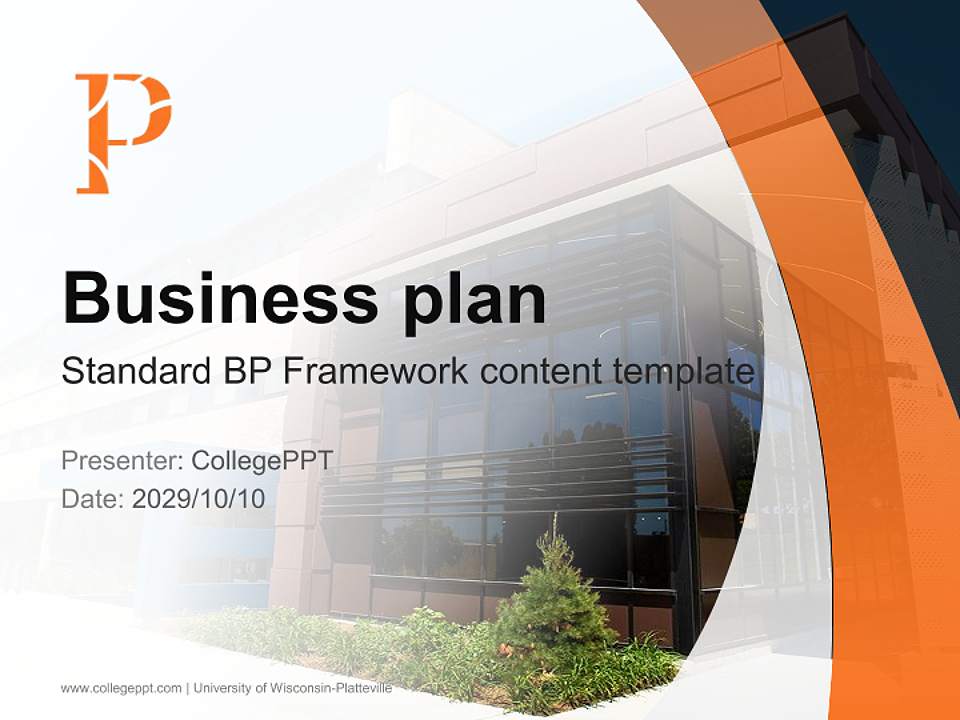 University of Wisconsin-Platteville Competition/Entrepreneurship Contest PPT Template4:3 ratio PPT effect preview image9