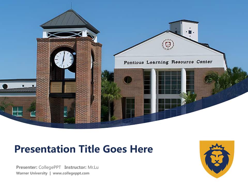 Warner University Course/Courseware Creation PPT Template4:3 ratio PPT effect preview image5