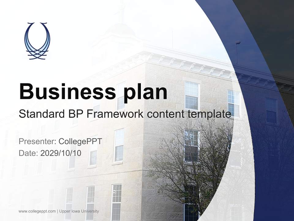 Upper Iowa University Competition/Entrepreneurship Contest PPT Template4:3 ratio PPT effect preview image9