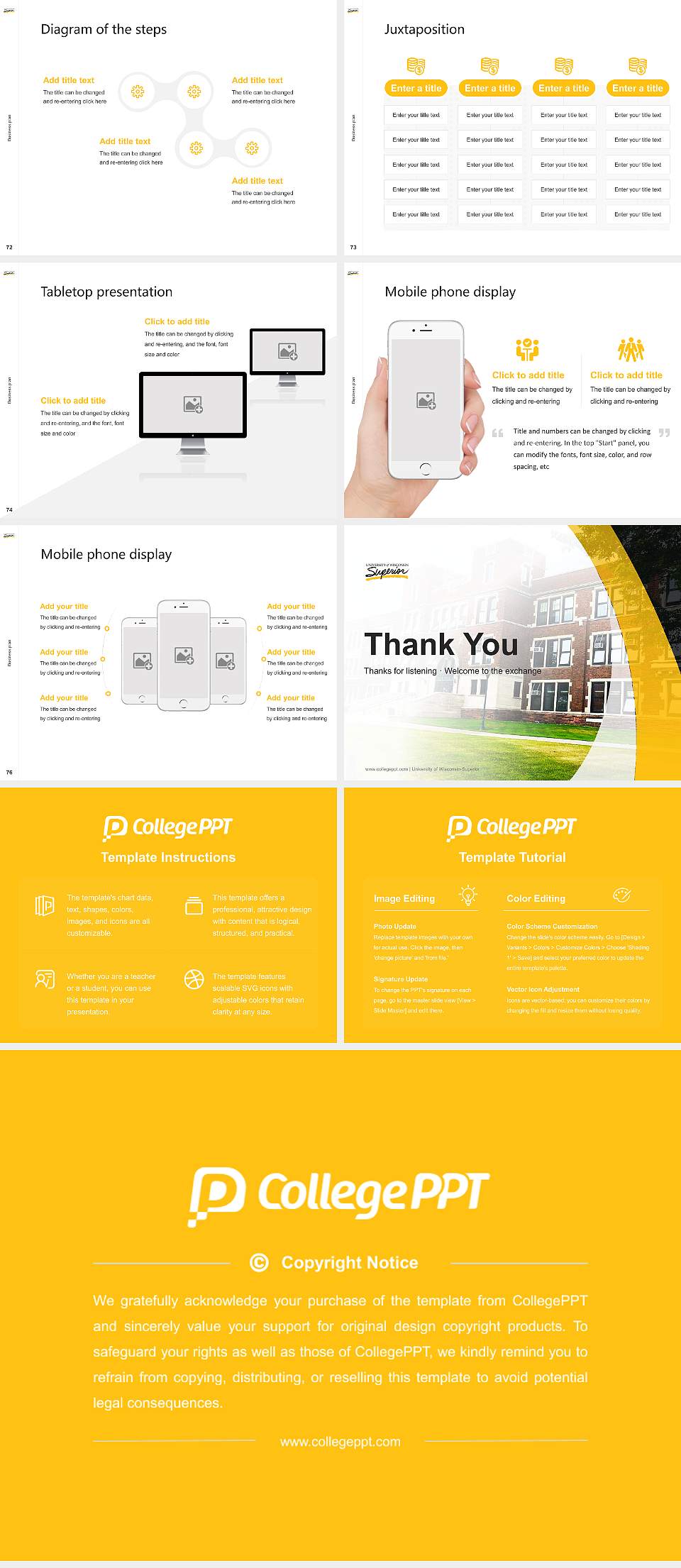 University of Wisconsin-Superior Competition/Entrepreneurship Contest PPT Template4:3 ratio PPT effect preview image9