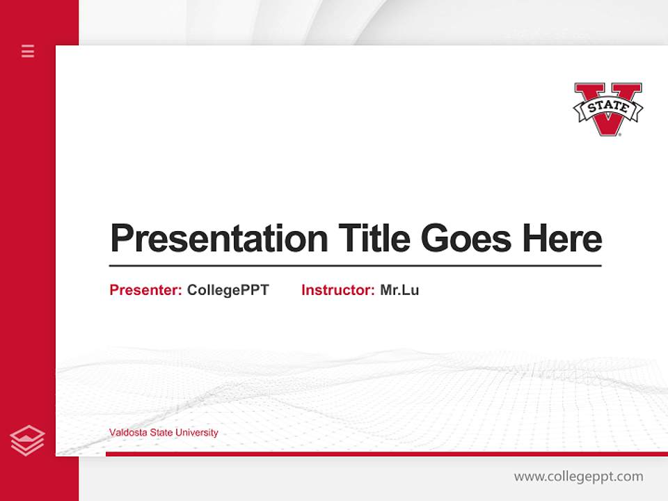Valdosta State University Thesis Proposal/Graduation Defense PPT Template4:3 ratio PPT effect preview image5