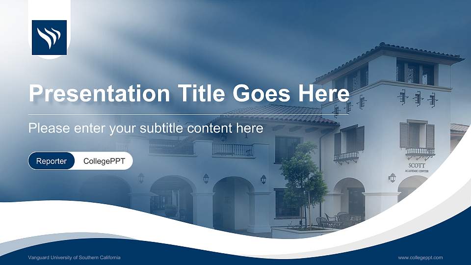 Vanguard University of Southern California Lecture Sharing and Networking Event PPT Template16:9 ratio PPT effect preview image