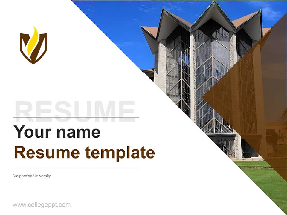 Valparaiso University Resume PPT Template4:3 ratio PPT effect preview image5