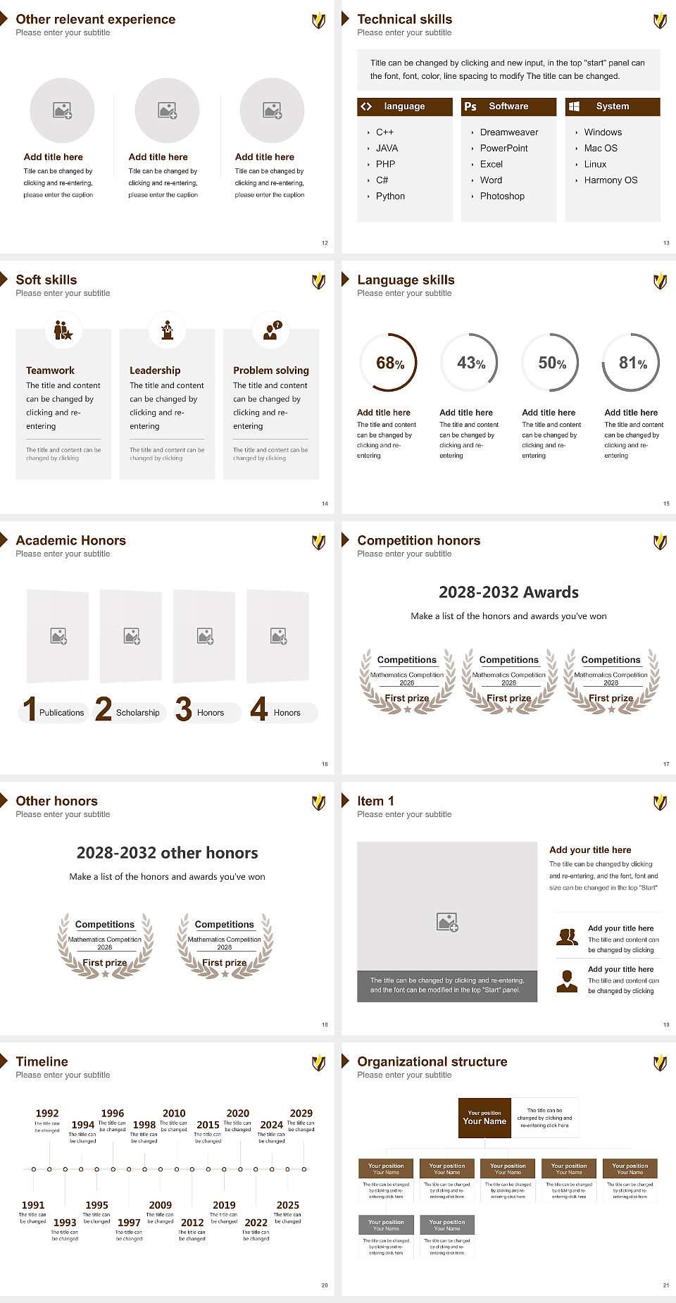Valparaiso University Resume PPT Template4:3 ratio PPT effect preview image3