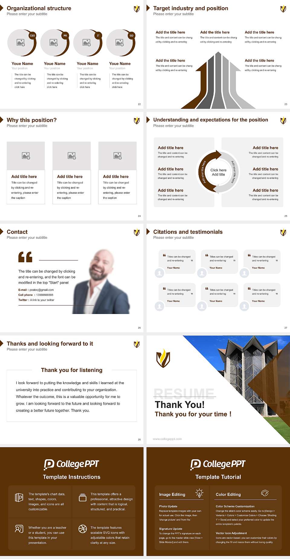 Valparaiso University Resume PPT Template4:3 ratio PPT effect preview image4