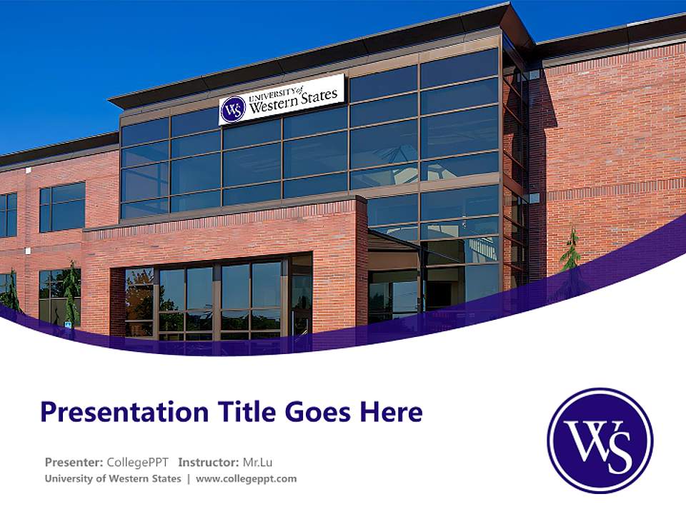 University of Western States Course/Courseware Creation PPT Template4:3 ratio PPT effect preview image5