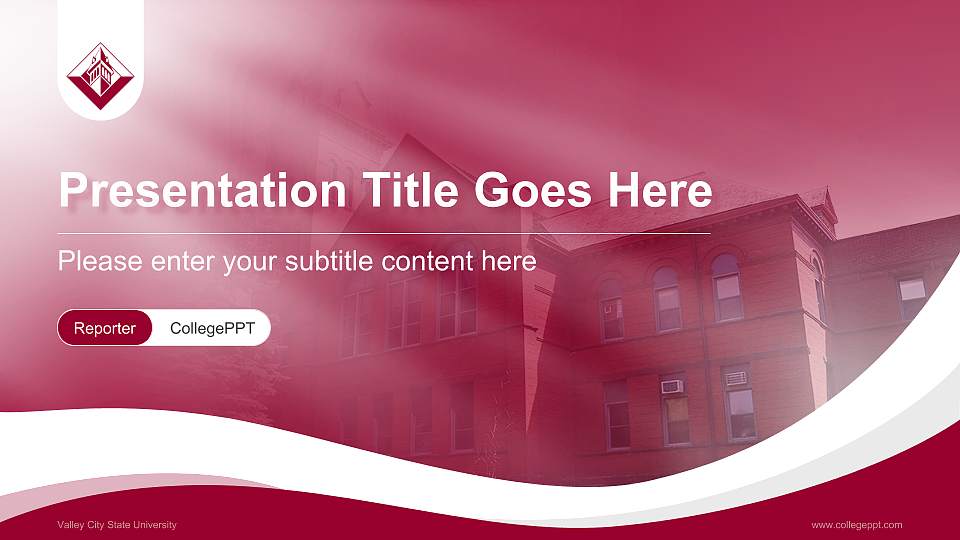 Valley City State University Lecture Sharing and Networking Event PPT Template16:9 ratio PPT effect preview image